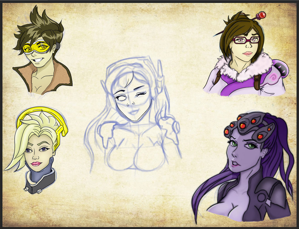 1024x785 Overwatch Sketch Overwatch Sketches Progres On - Overwatch Sketches