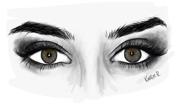 640x360 Eye Of An Owl Tumblr - Owl Eyes Sketch