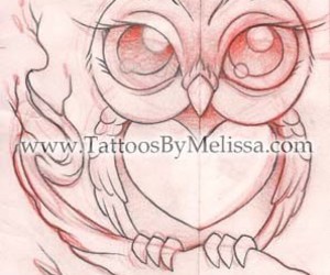 300x250 Loveit Cute Big Eyed Owl Sketch Drawing Artist Melissa Capo - Owl Sketch Drawing
