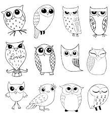 219x230 How To Draw An Owl - Owl Sketch Easy