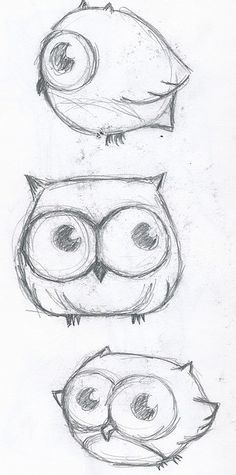 236x475 Simple Drawings Cute Beautiful - Owl Sketch Easy