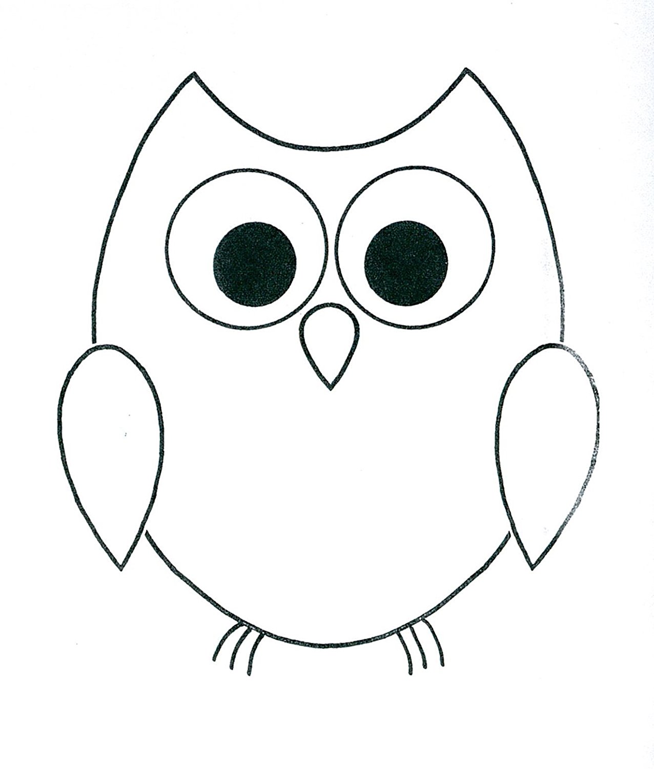 1276x1500 Clipart Owl Sketch - Owl Sketch Easy