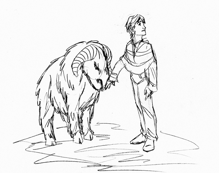 763x603 Sketch Ox Shepherd By Archicrash - Ox Sketch