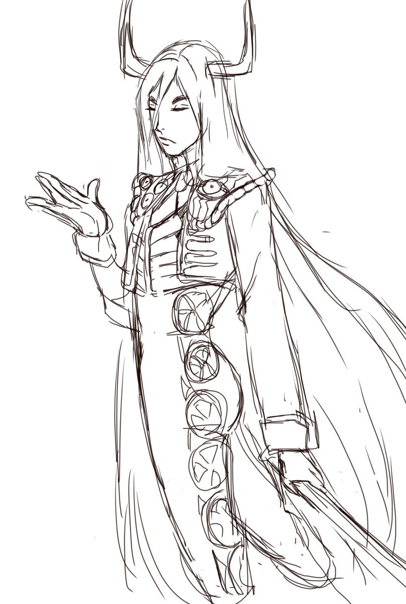 807x1200 On Twitter Hi Guys! Have Some Juuni Taisen - Ox Sketch