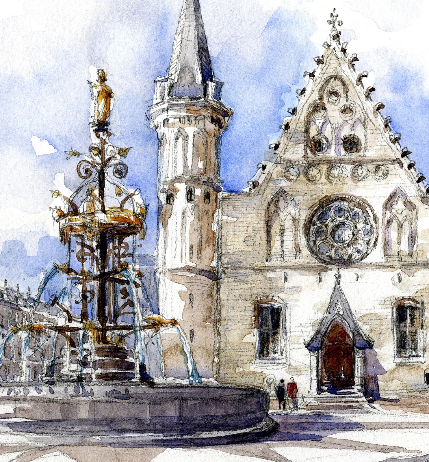 1485x1600 Drawing Perspectives Sketching In The Heart Of Holland - Oxford Sketch
