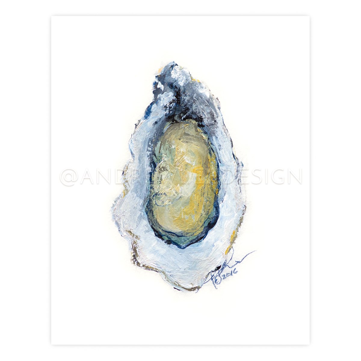 1200x1200 Oyster In Iridescents, Print - Oyster Sketch