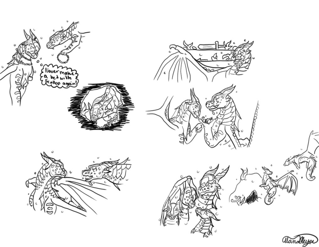 1017x786 Oyster Sketch Dump By Caninedragons - Oyster Sketch