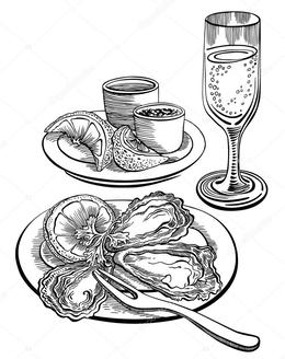 260x328 Download Vintage Plate Vector Clipart Oyster Sketch - Oyster Sketch