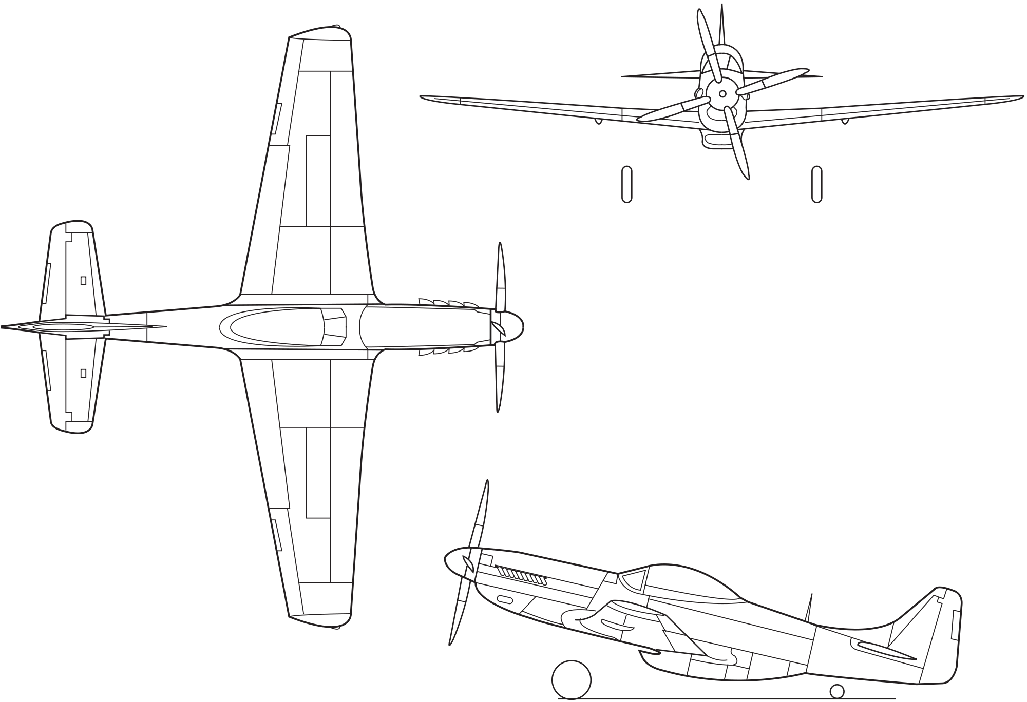 2000x1368 Filenorth American P 51d Eg 0068 01.svg - P 51 Mustang Sketch