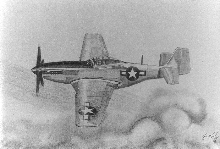 700x474 P 51 Mustang By J Nagel - P 51 Mustang Sketch