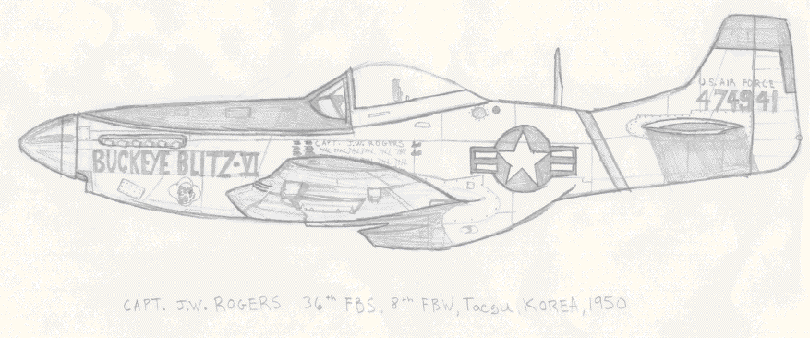 810x338 P51 (Buckeye Blitz) - P 51 Mustang Sketch