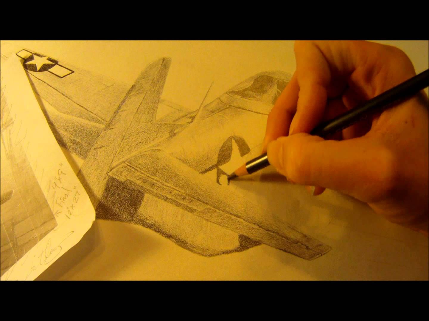 p51 mustang drawing easy