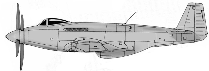 800x272 P 51 Mustang - P51 Mustang Sketch