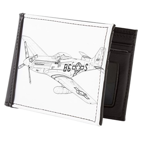 460x460 Aircraft P 51 Mustang Wallets - P51 Mustang Sketch