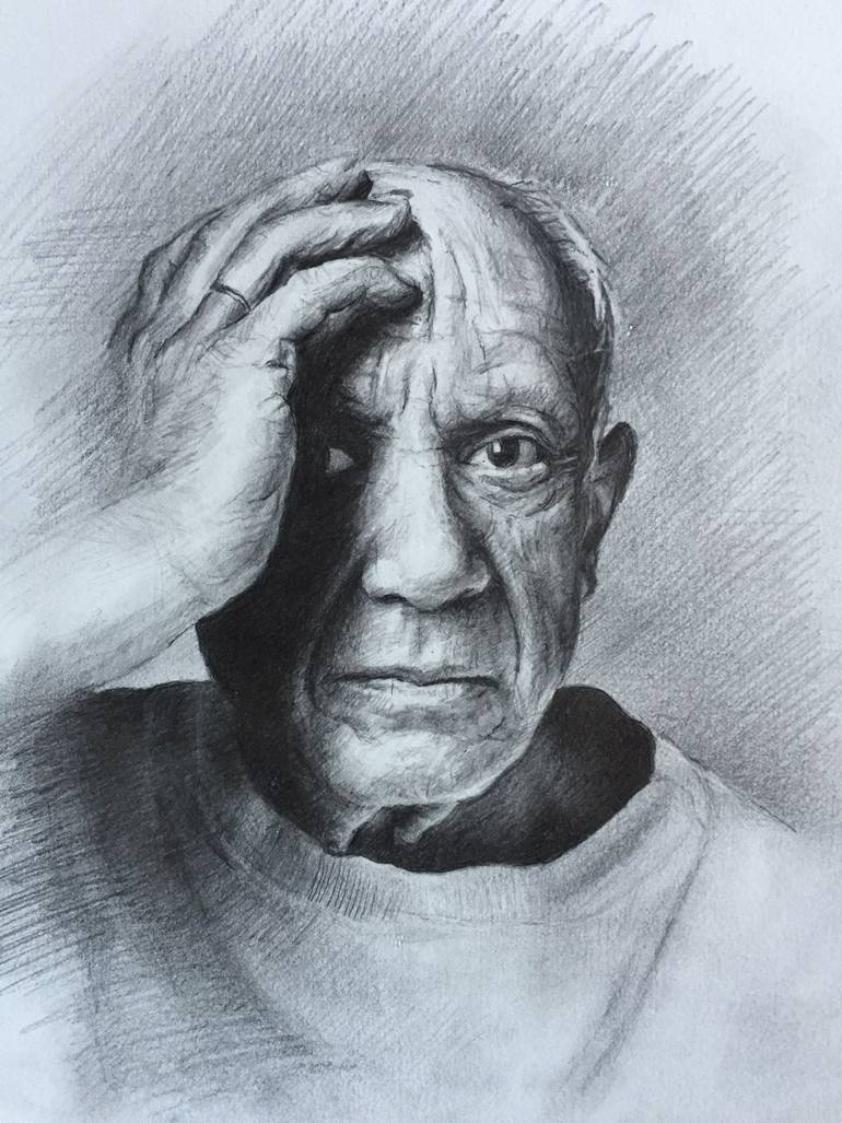 770x1027 Pablo Picasso Drawing By Christopher Lopresti Saatchi Art - Pablo Picasso Sketches
