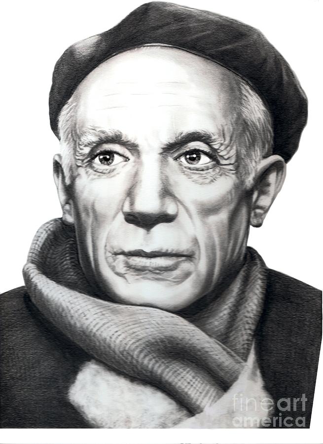 655x900 Pablo Picasso Drawing By Murphy Elliott - Pablo Picasso Sketches
