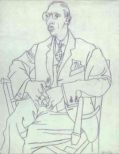 463x597 Pablo Picasso Portrait Of Igor Stravinsky, 1920 - Pablo Picasso Sketches