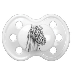 307x307 Horse Sketch Pacifiers Zazzle - Pacifier Sketch