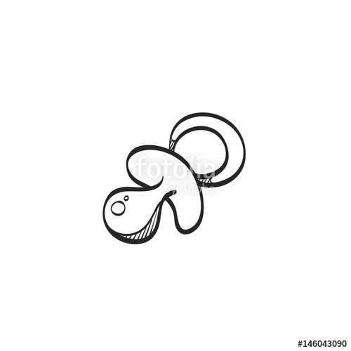 500x500 Sketch Icon - Pacifier Sketch
