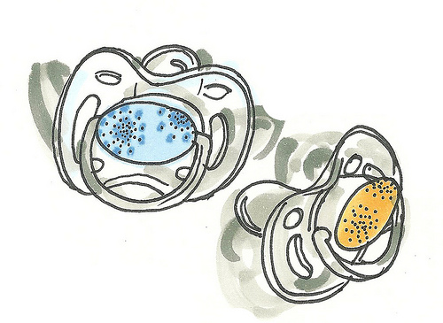 500x365 An Open [Sketch]book Pacifiers Illustrated - Pacifier Sketch