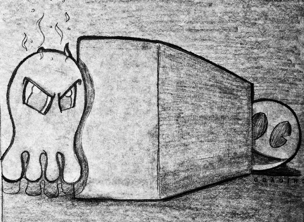 1024x750 Pacman Sketch By Pubbles18 - Pacman Sketch