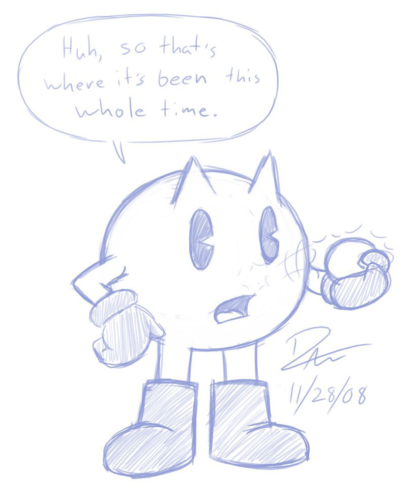 814x978 Sketch A Day 28 - Pacman Sketch