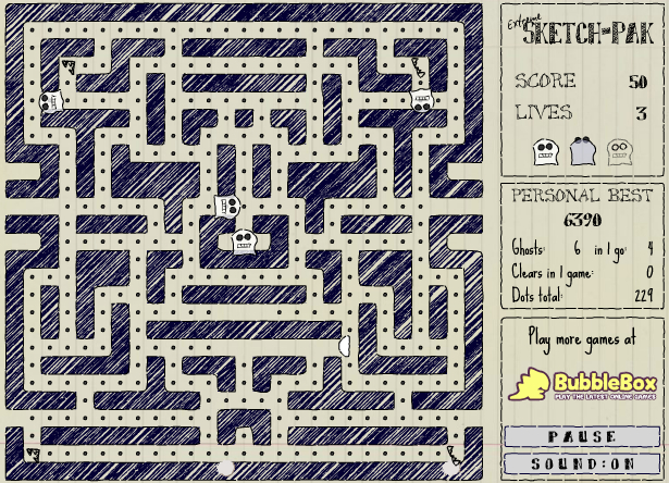 615x444 Swagbucks Games The Pac Wars - Pacman Sketch