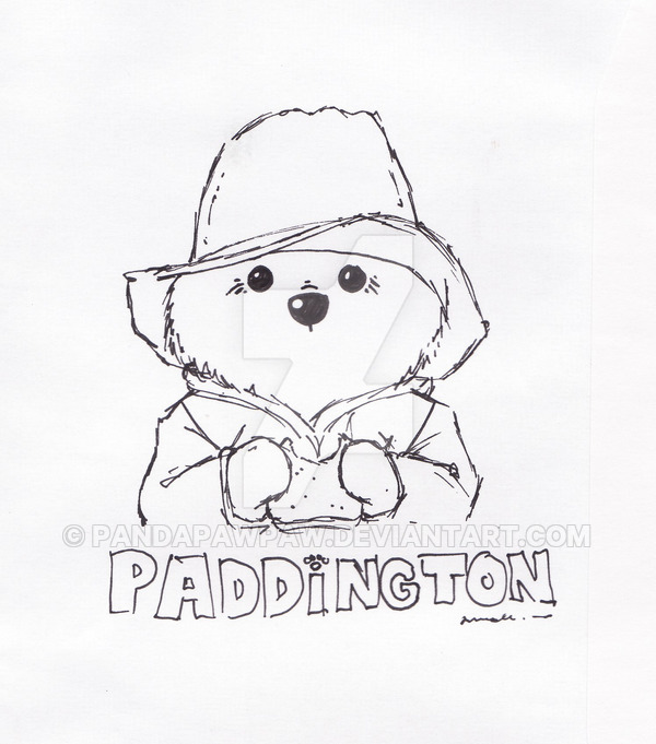 600x681 Paddington Bear Doodle By Pandapawpaw - Paddington Bear Sketch