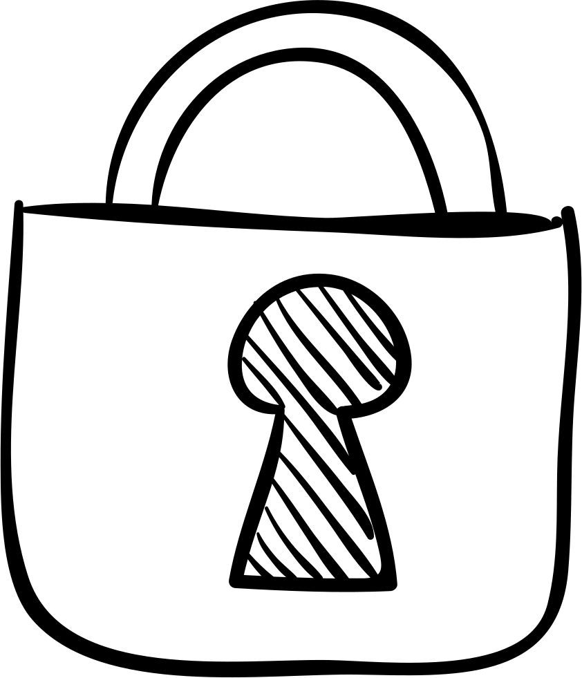 842x981 Locked Padlock Sketch Svg Png Icon Free Download ( 18935 - Padlock Sketch