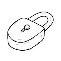200x200 Padlock Sketch Stock Vectors - Padlock Sketch
