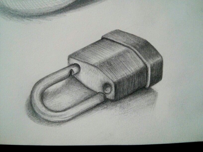 816x612 Pin By Wayne Petje On Pk Draw, Tattoo Drawings And - Padlock Sketch