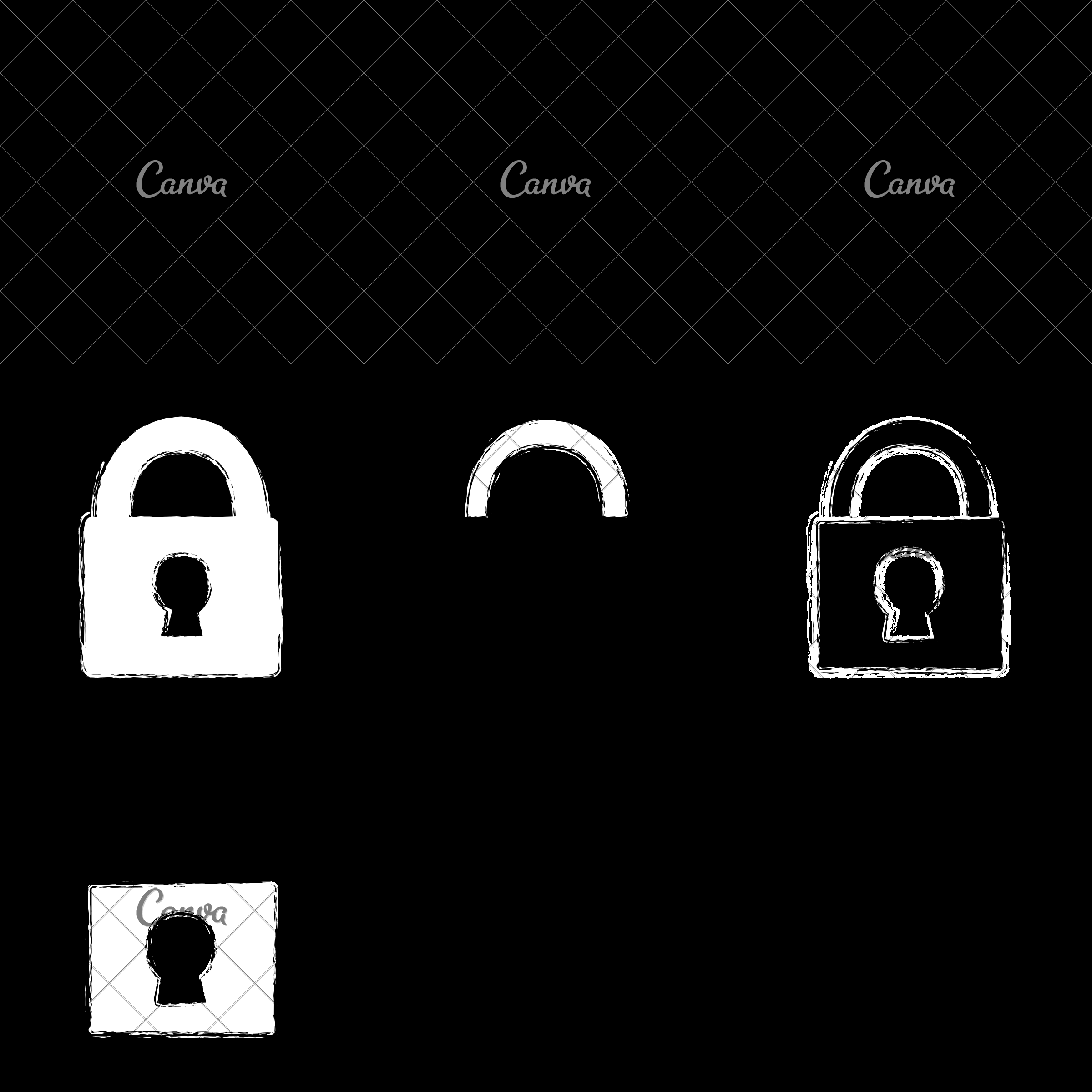 2400x2400 Security Padlock Sketch - Padlock Sketch