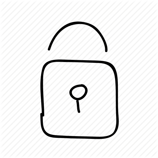 512x512 Drawn, Handdrawn, Lock, Padlock, Security, Sketch, Sketchy Icon - Padlock Sketch
