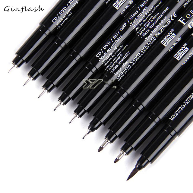 640x640 Japan Marvy Paint Brush Oil Fine Point Sketch Liner Pen Drawing - Paintbrush Sketch