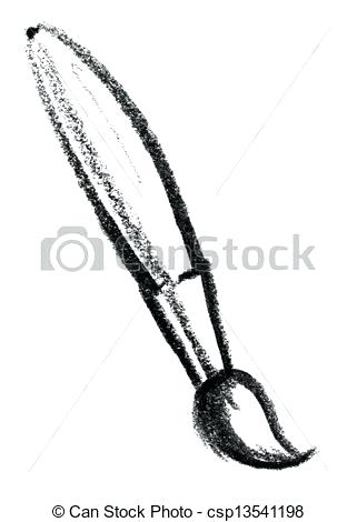 321x470 Paint Brush Drawing Art Palette With Paint Brush And Pencil Tools - Paintbrush Sketch