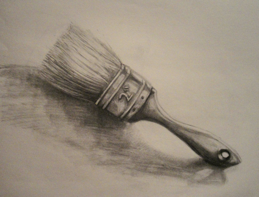 900x687 Paint Brush Sketch By Wynterfang - Paintbrush Sketch