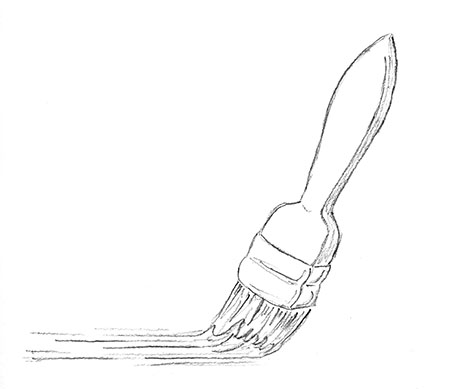 451x389 Painting Creativeliz - Paintbrush Sketch