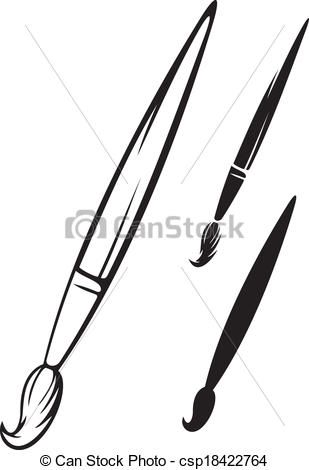 309x470 Paint Brush Drawing - Paintbrush Sketch