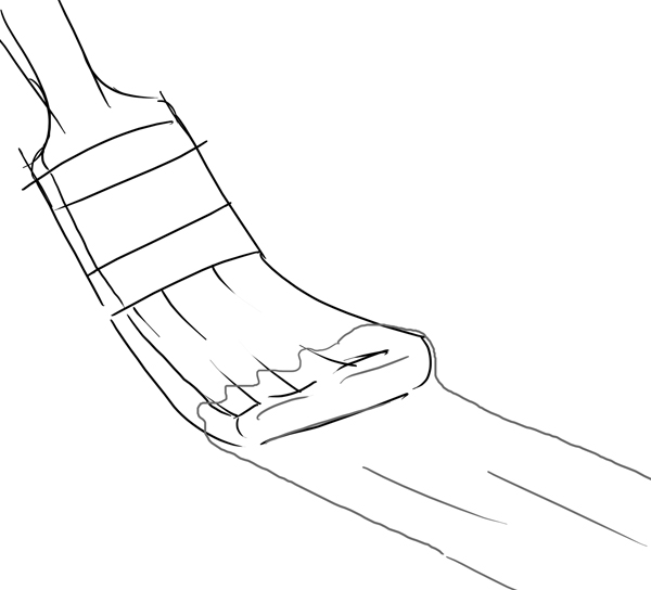 600x544 Create A Paint Brush In Photoshop - Paintbrush Sketch