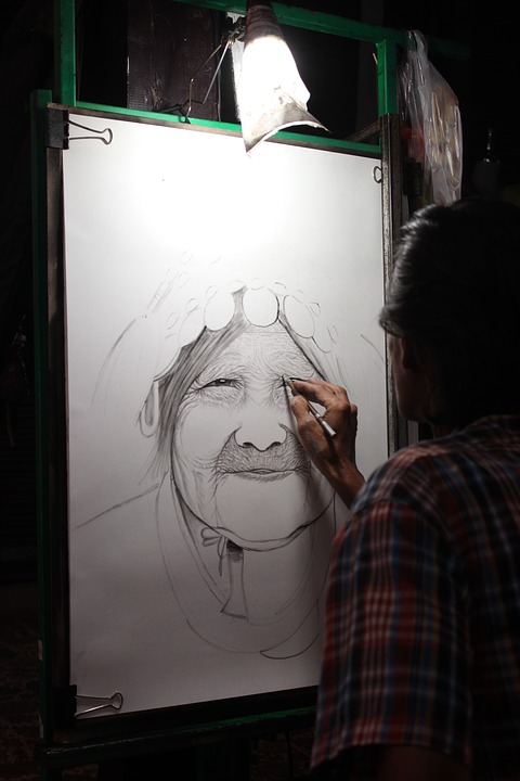 480x720 Free Photo Image Paint Drawing Lessons Painter Sketch - Painter Sketch