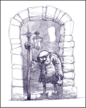 277x347 Painting Of The Dungeon Concierge Using Corel Painter Knowledge Base - Painter Sketch