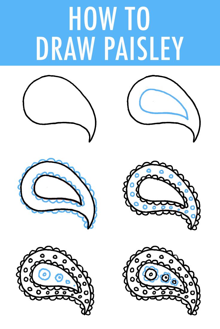 736x1102 How To Draw Paisley Art Class Drawings, Easy - Paisley Sketch