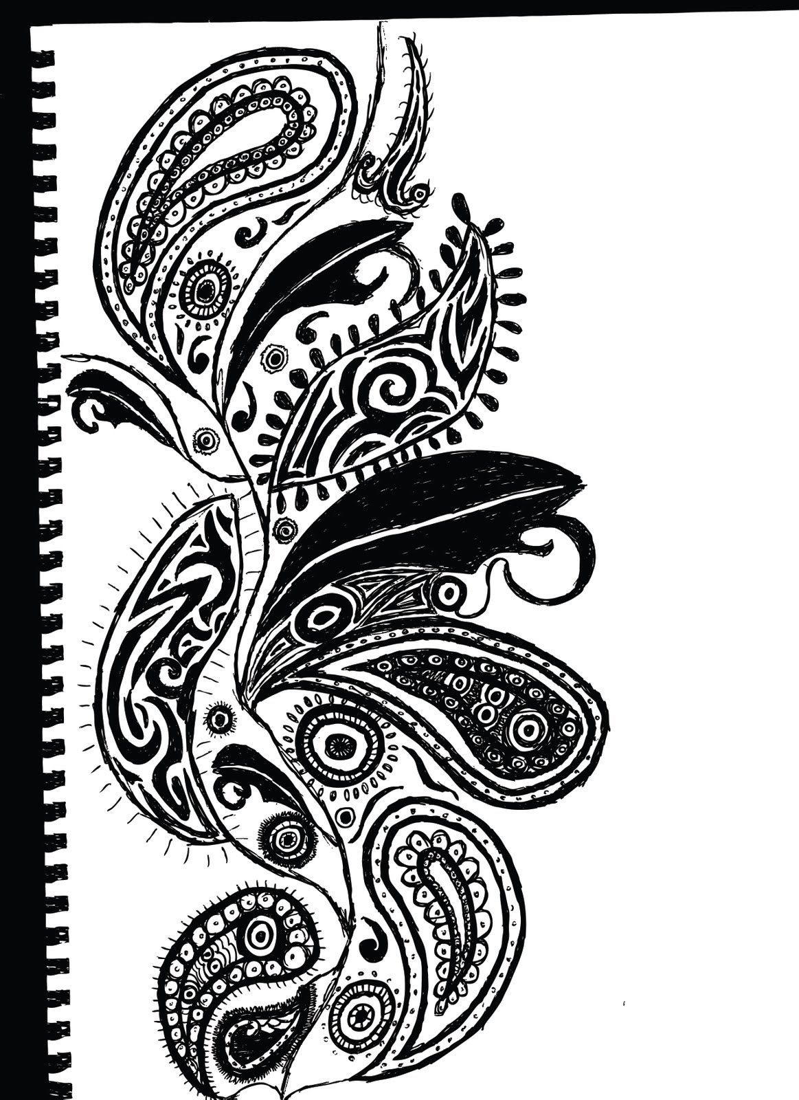 1163x1600 Jje Stobbart - Paisley Sketch