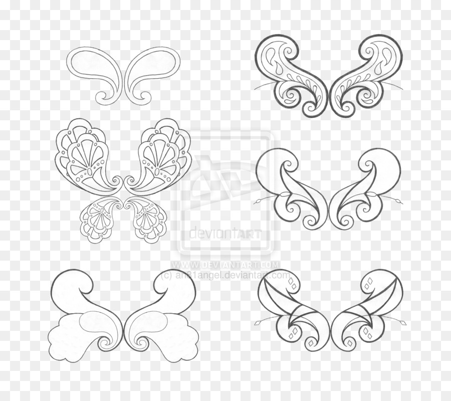 900x800 Line Art Fan Art Pattern Paisley Angel - Paisley Sketch