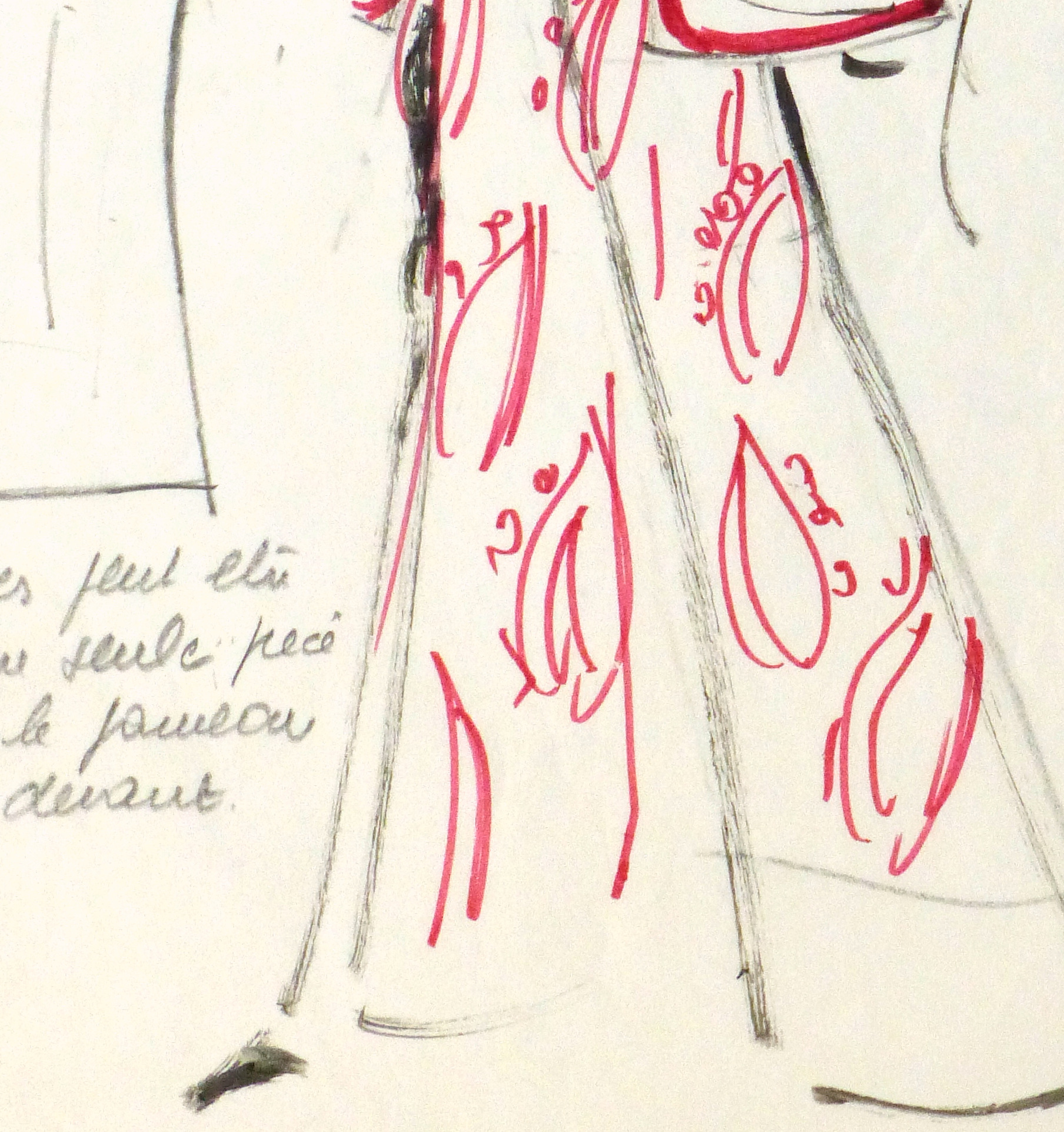 1808x1923 Rt Pencil Amp Ink Fashion Sketch - Paisley Sketch