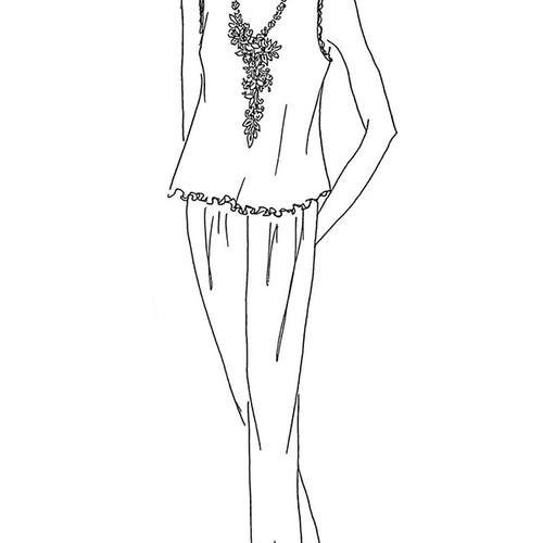 500x500 Verena Designs Cotton Pajamas Made In The Usa - Pajama Sketch