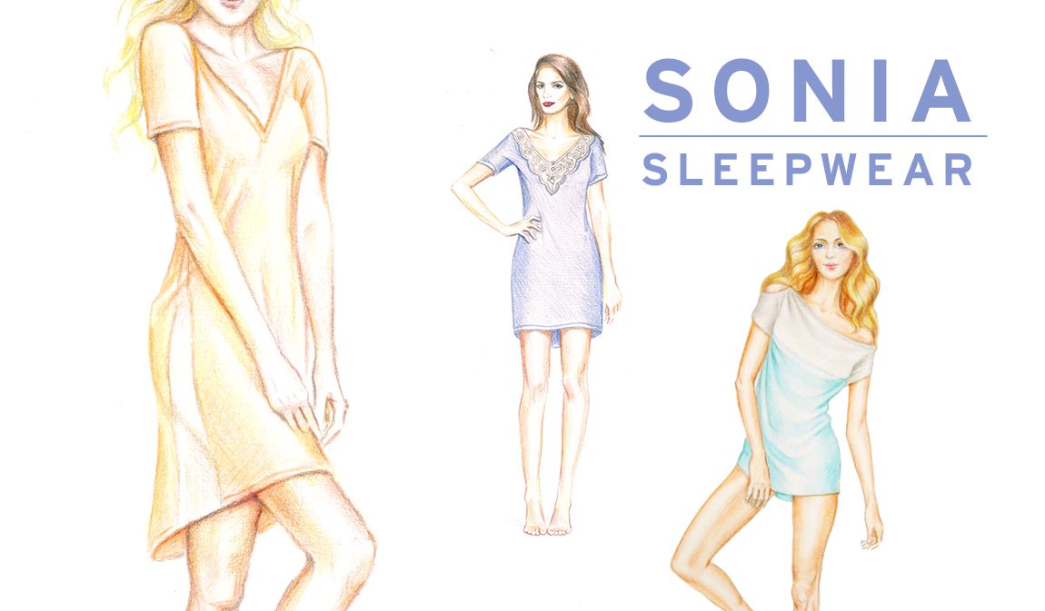 1150x673 Boyfriend Sleep Shirt Olena N. X Betabrand - Pajama Sketch