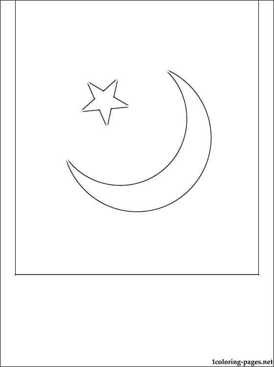 560x750 Pakistan Coloring Pages - Pakistan Flag Sketch