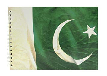 355x253 Pink Pig Pakistan Flag Design A4 Sketch Book Amazon.co.uk Office - Pakistan Flag Sketch