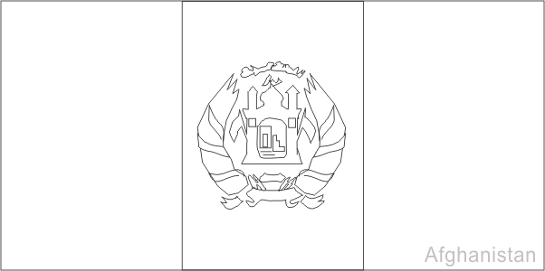 602x300 Colouring Book Of Flags Asia - Pakistan Flag Sketch